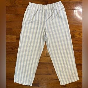 Victoria’s Secret Striped Lounge Pants White Blue Women’s Medium Sleepwear